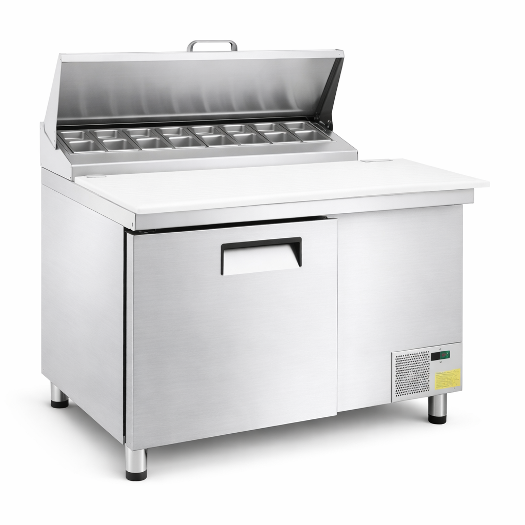 1 Door Refrigerator Prep Table W/Cutting Board