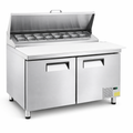 (NEW) 4 Ft. Prep table W/Cutting Board Megatop 2 Door S/S