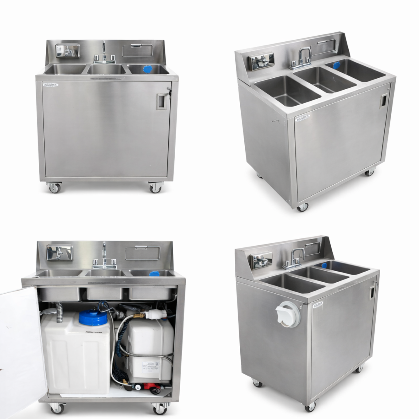 3 Compartment Portable Sink