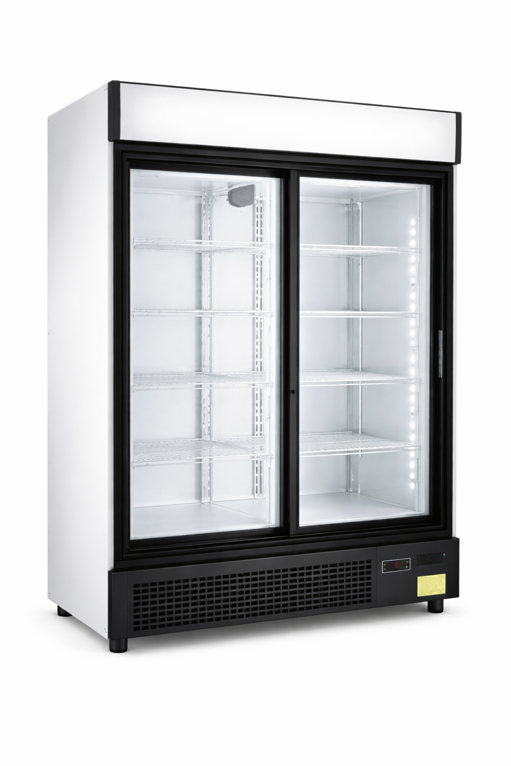 2 Door Sliding Glass Refrigerator