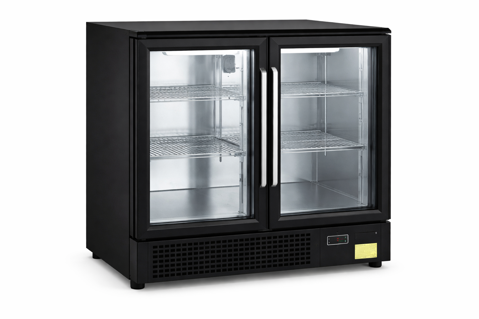 2 Door Glass Bar Refrigerator