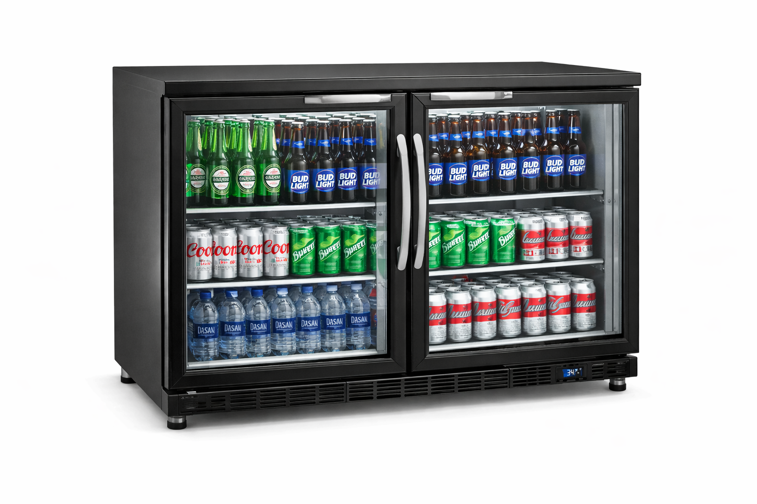 Double Glass Door Back Bar Cooler