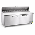 (NEW) 6 Ft. Prep Table W/Cutting Board Megatop 2 Door S/S
